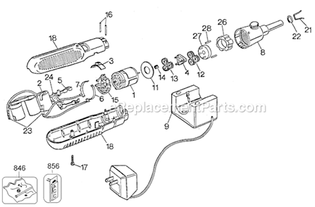 Page A Diagram and Parts List for 9038-48 Type 1 Black and Decker Electric Drill